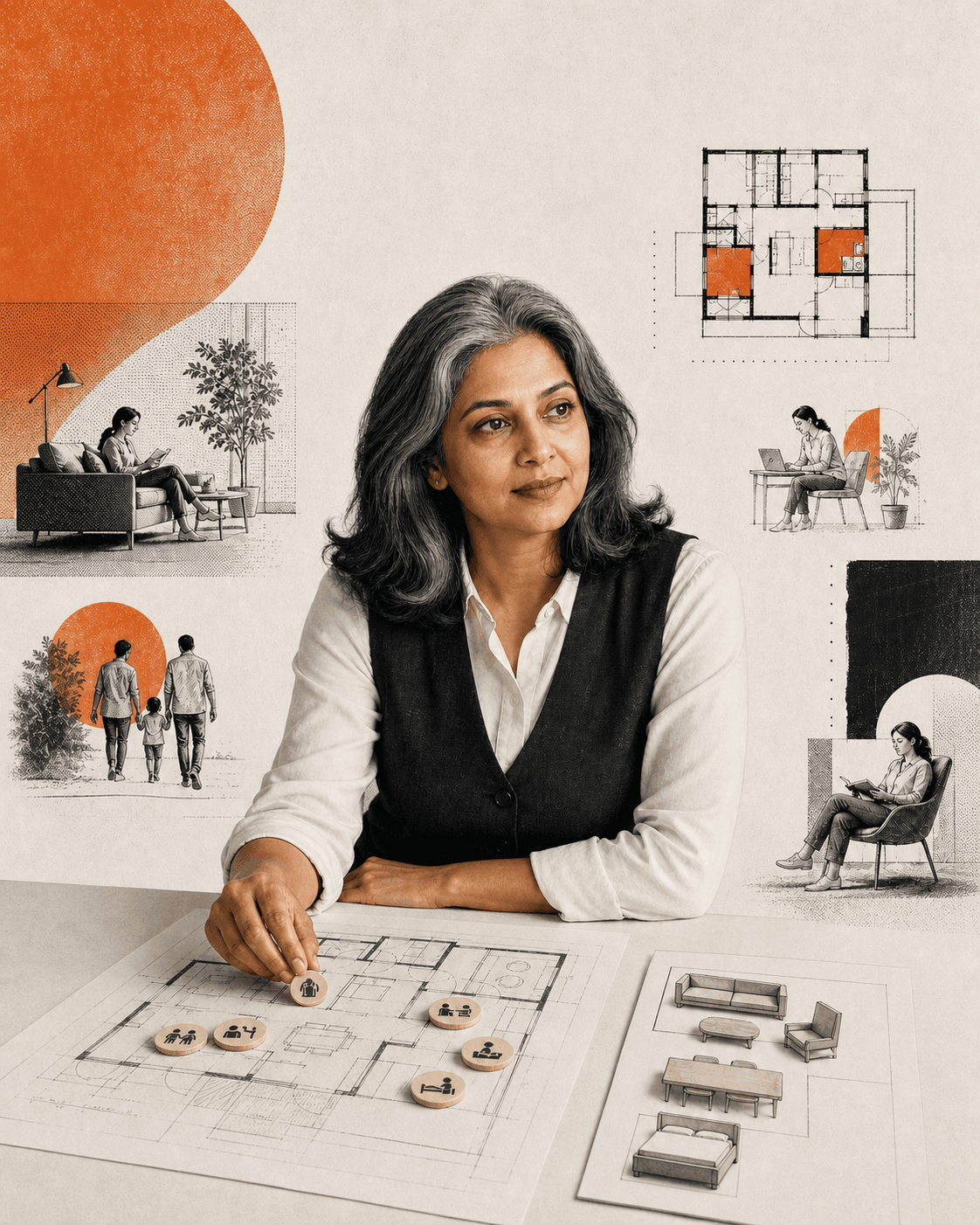 Original halftone portrait of Anika Rao, a UUTIFY AI Layout Designer from India
